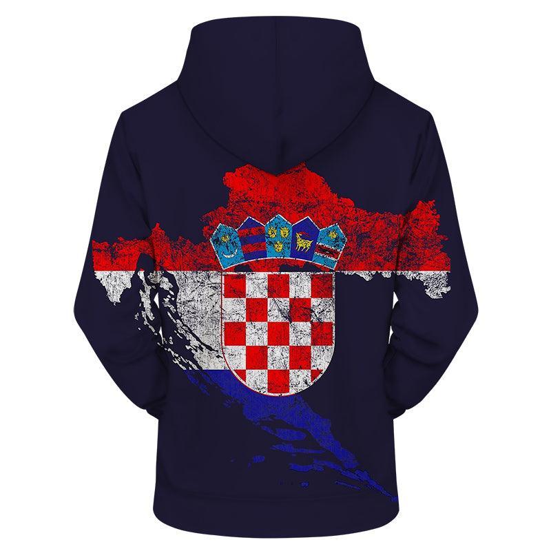Croatia Flag 3D - Sweatshirt, Hoodie, Pullover-My 3D Hoodie