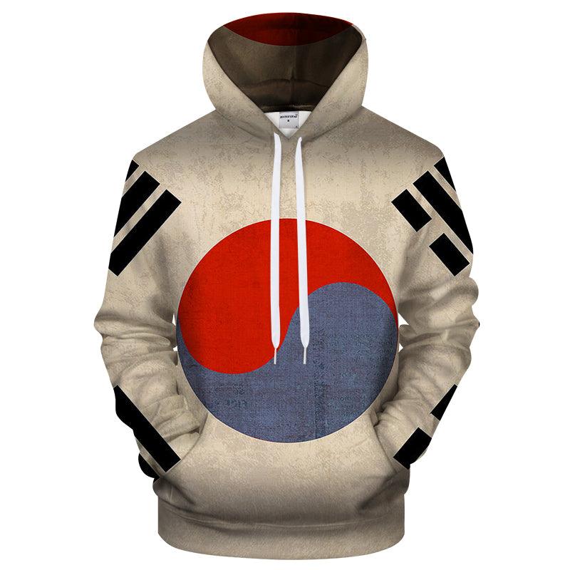 Korea Flag 3D - Sweatshirt, Hoodie, Pullover-My 3D Hoodie