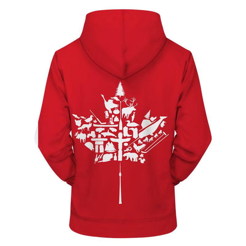 Canadian Icons 3D - Sweatshirt, Hoodie, Pullover-My 3D Hoodie
