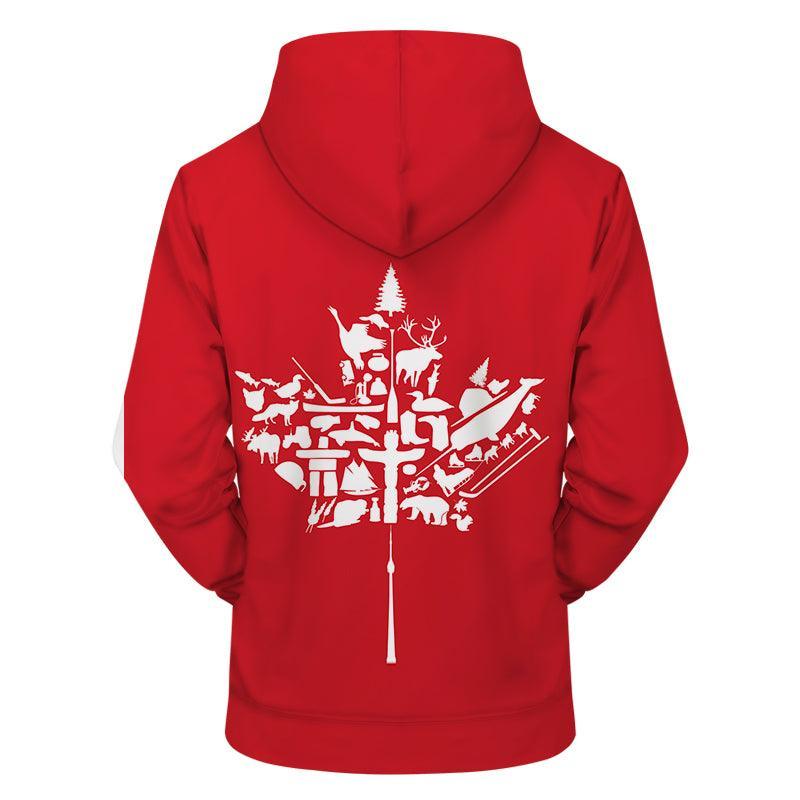 Canadian Icons 3D - Sweatshirt, Hoodie, Pullover-My 3D Hoodie