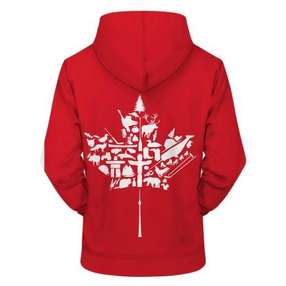 Canadian Icons 3D - Sweatshirt, Hoodie, Pullover-My 3D Hoodie