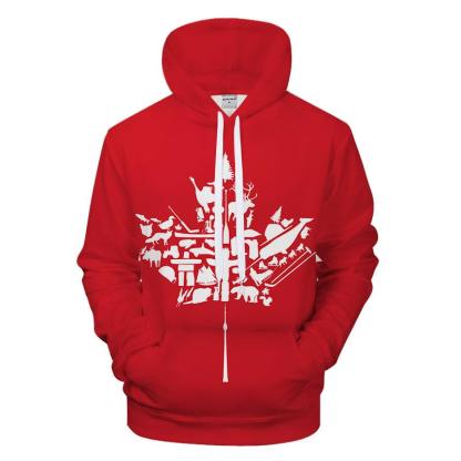 Canadian Icons 3D - Sweatshirt, Hoodie, Pullover-My 3D Hoodie