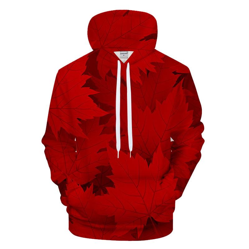 Red Maple Leafs 3D - Sweatshirt, Hoodie, Pullover-My 3D Hoodie