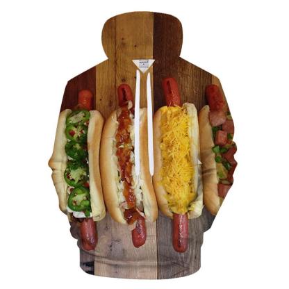 Hot Dogs & Condiments 3D - Sweatshirt, Hoodie, Pullover-My 3D Hoodie