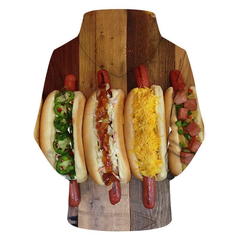 Hot Dogs & Condiments 3D - Sweatshirt, Hoodie, Pullover-My 3D Hoodie