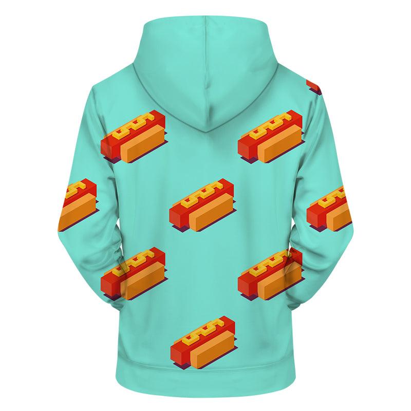 Vibrant Hot Dogs 3D - Sweatshirt, Hoodie, Pullover-My 3D Hoodie