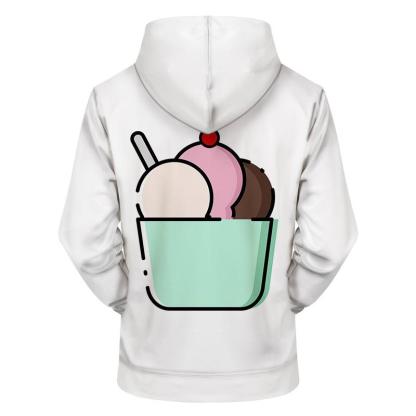 Bowl of Ice Cream 3D - Sweatshirt, Hoodie, Pullover-My 3D Hoodie