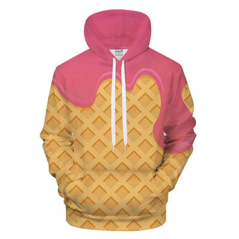 Melting Pink Ice Cream 3D - Sweatshirt, Hoodie, Pullover-My 3D Hoodie