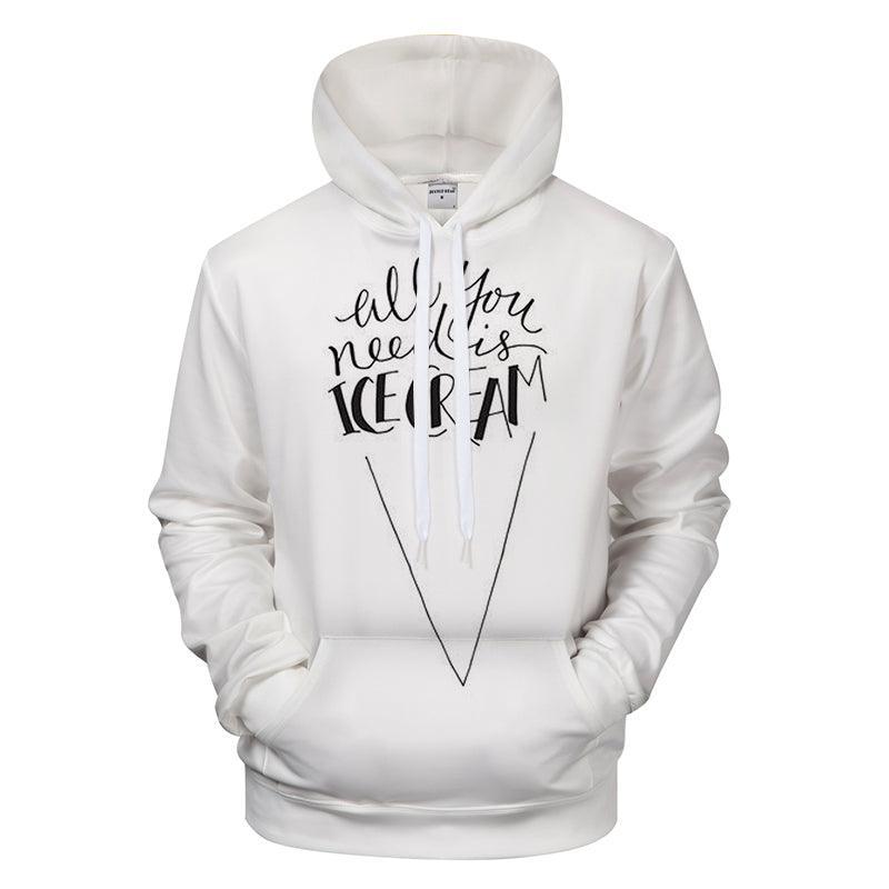 All You Need Is Ice Cream 3D - Sweatshirt, Hoodie, Pullover-My 3D Hoodie