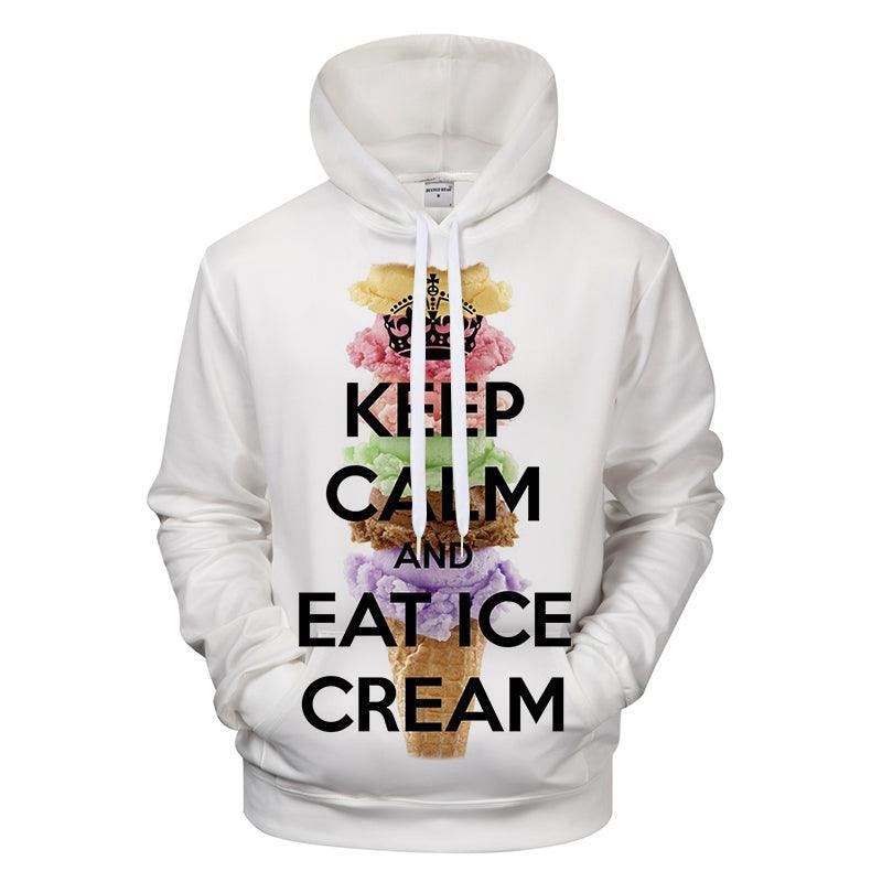 Eat Ice Cream 3D - Sweatshirt, Hoodie, Pullover-My 3D Hoodie