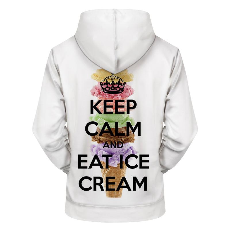 Eat Ice Cream 3D - Sweatshirt, Hoodie, Pullover-My 3D Hoodie