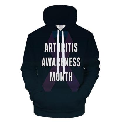 Purple Ribbon 3D - Sweatshirt, Hoodie, Pullover-My 3D Hoodie