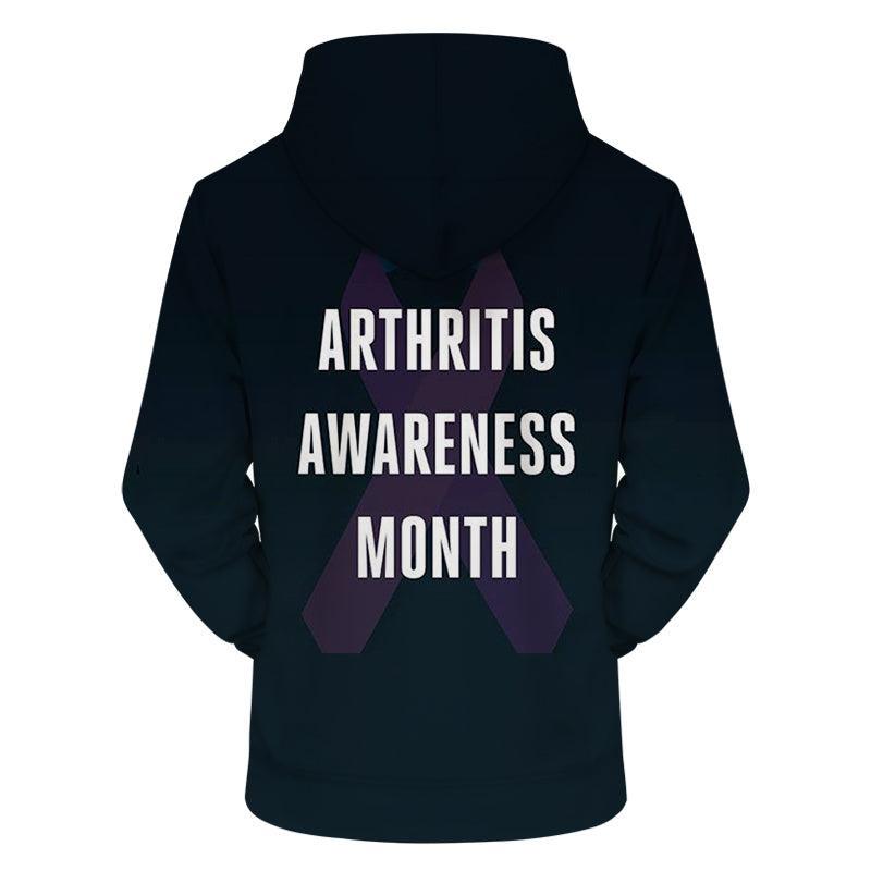 Purple Ribbon 3D - Sweatshirt, Hoodie, Pullover-My 3D Hoodie