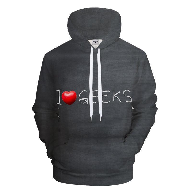 Love Geeks 3D - Sweatshirt, Hoodie, Pullover-My 3D Hoodie