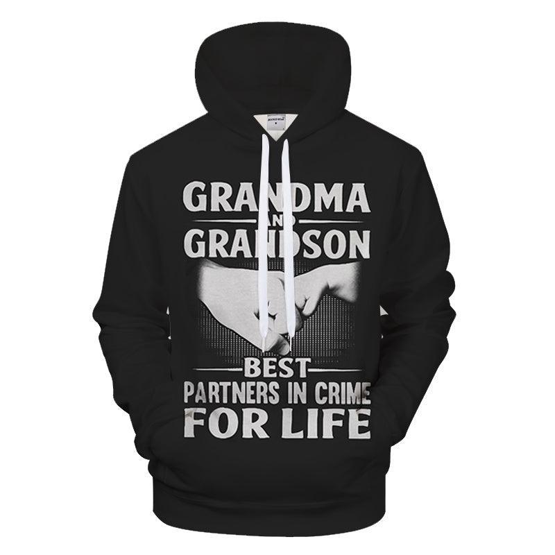Grandma & Grandson 3D - Sweatshirt, Hoodie, Pullover-My 3D Hoodie