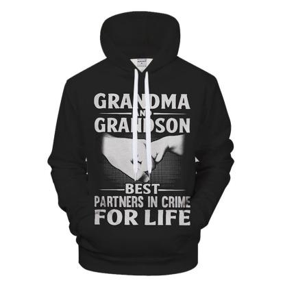 Grandma & Grandson 3D - Sweatshirt, Hoodie, Pullover-My 3D Hoodie