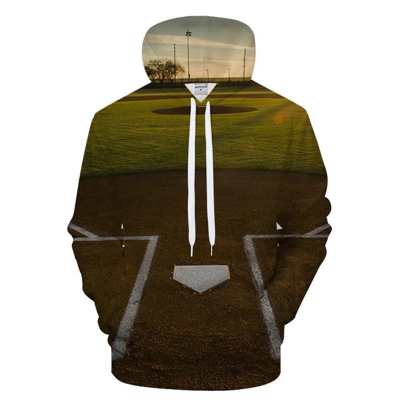 Baseball Field 3D - Sweatshirt, Hoodie, Pullover-My 3D Hoodie
