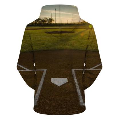 Baseball Field 3D - Sweatshirt, Hoodie, Pullover-My 3D Hoodie