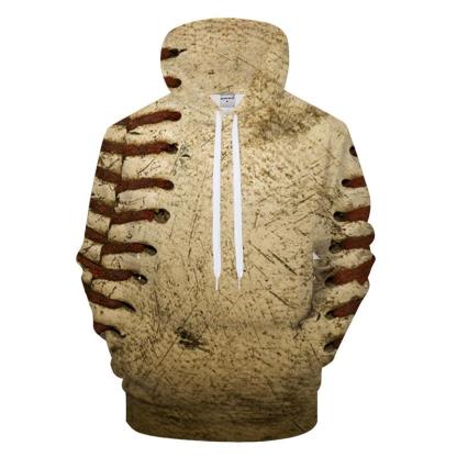 Baseball Seams 3D - Sweatshirt, Hoodie, Pullover-My 3D Hoodie