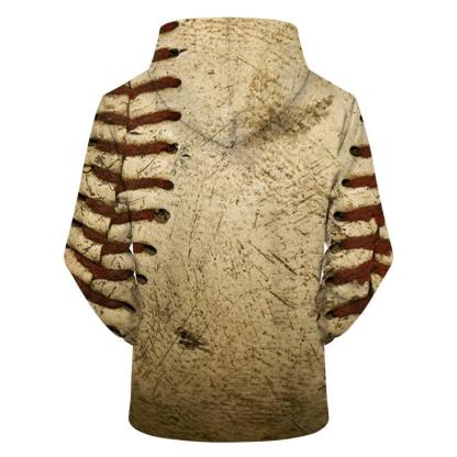 Baseball Seams 3D - Sweatshirt, Hoodie, Pullover-My 3D Hoodie