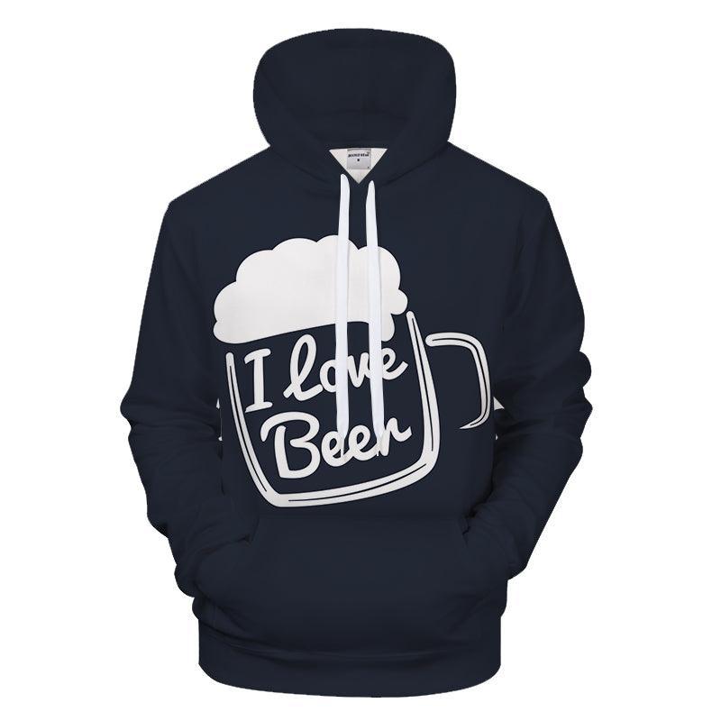 I Love Beer 3D Sweatshirt Hoodie Pullover-My 3D Hoodie