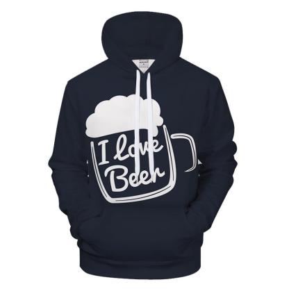 I Love Beer 3D Sweatshirt Hoodie Pullover-My 3D Hoodie