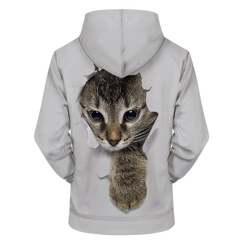 Sneaky Cat 3D - Sweatshirt, Hoodie, Pullover-My 3D Hoodie