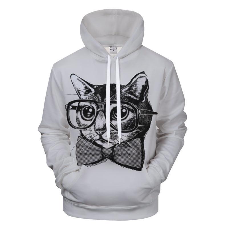 Smart Cat 3D - Sweatshirt, Hoodie, Pullover-My 3D Hoodie