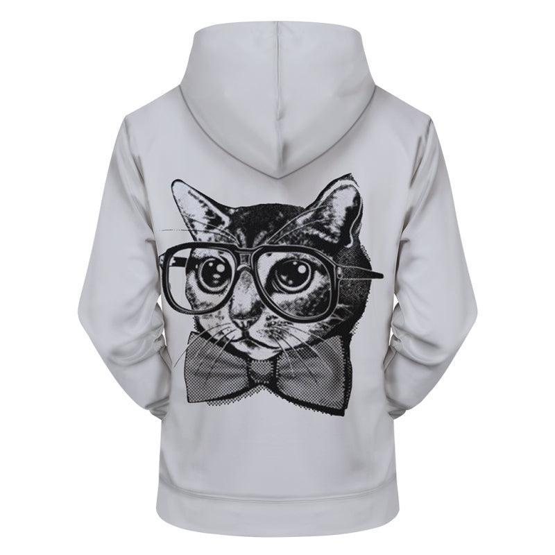 Smart Cat 3D - Sweatshirt, Hoodie, Pullover-My 3D Hoodie