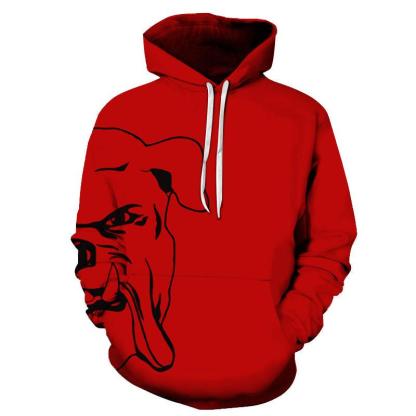 Angry Bull Dog 3D - Sweatshirt, Hoodie, Pullover-My 3D Hoodie