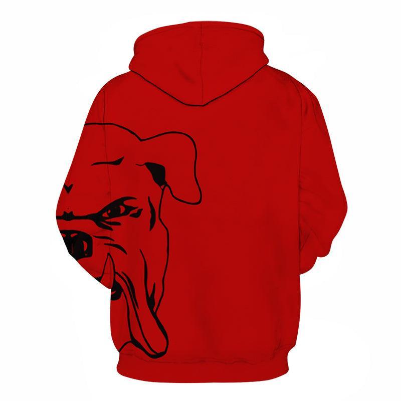 Angry Bull Dog 3D - Sweatshirt, Hoodie, Pullover-My 3D Hoodie