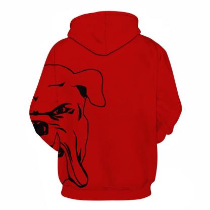 Angry Bull Dog 3D - Sweatshirt, Hoodie, Pullover-My 3D Hoodie