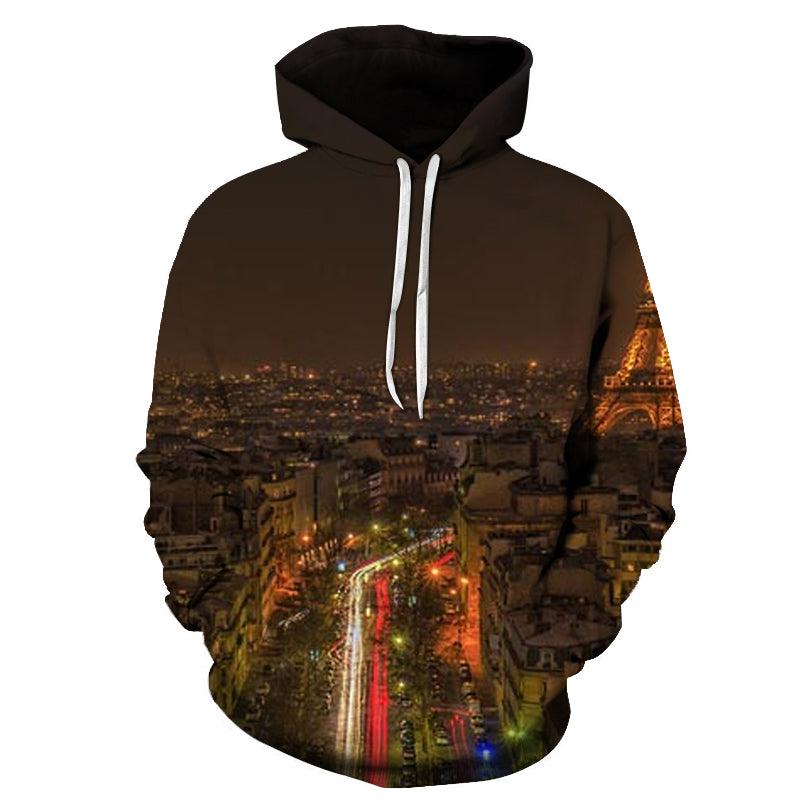 France At Night 3D - Sweatshirt, Hoodie, Pullover-My 3D Hoodie