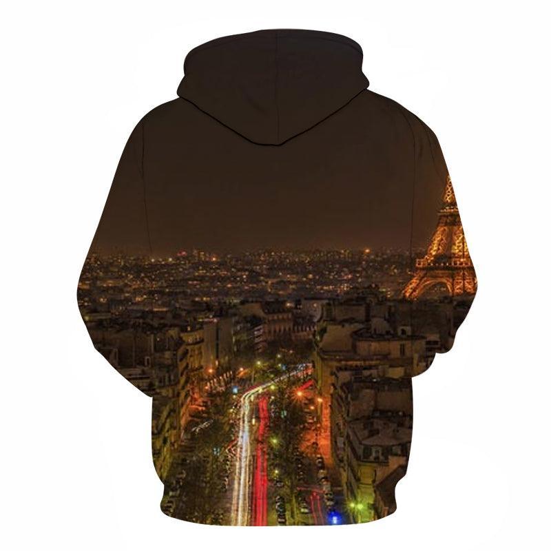 France At Night 3D - Sweatshirt, Hoodie, Pullover-My 3D Hoodie