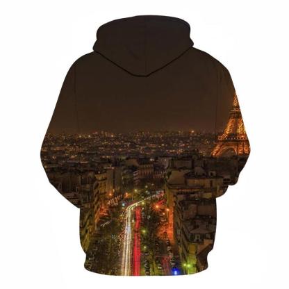 France At Night 3D - Sweatshirt, Hoodie, Pullover-My 3D Hoodie