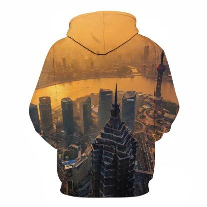 Shanghai At Sunrise 3D - Sweatshirt, Hoodie, Pullover-My 3D Hoodie