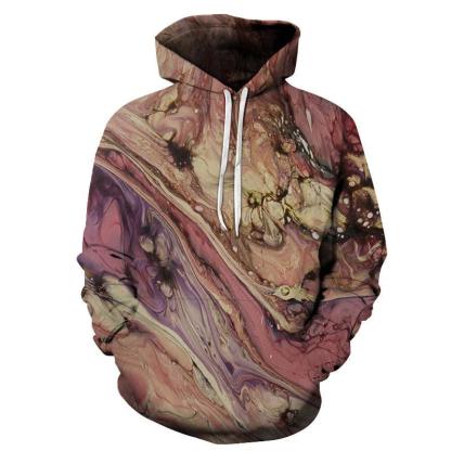 Red Marble 3D Sweatshirt Hoodie Pullover-My 3D Hoodie