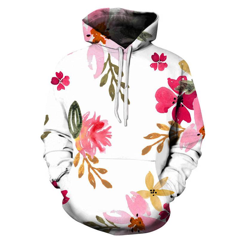 Pink Flowers 3D Sweatshirt Hoodie Pullover-My 3D Hoodie