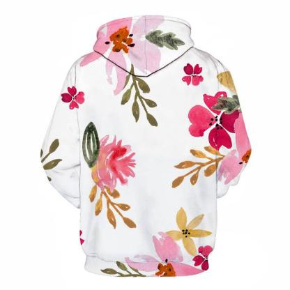 Pink Flowers 3D Sweatshirt Hoodie Pullover-My 3D Hoodie