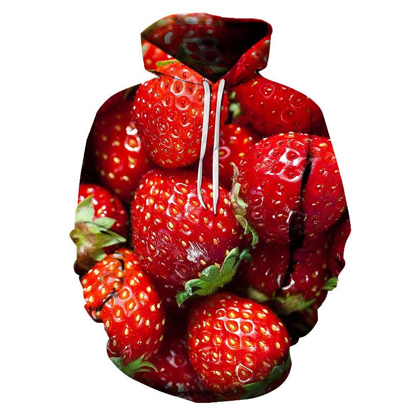 Strawberry 3D Sweatshirt Hoodie Pullover-My 3D Hoodie