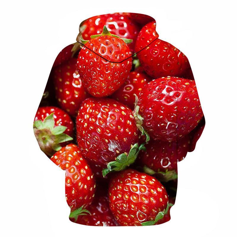 Strawberry 3D Sweatshirt Hoodie Pullover-My 3D Hoodie
