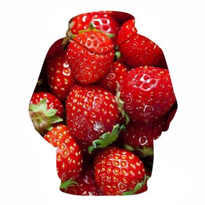 Strawberry 3D Sweatshirt Hoodie Pullover-My 3D Hoodie