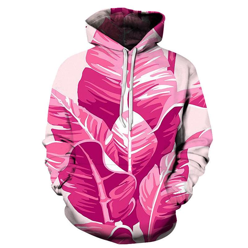 Pink Banana Leaves 3D - Sweatshirt, Hoodie, Pullover-My 3D Hoodie
