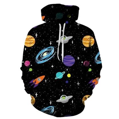 Outer Space 3D - Sweatshirt, Hoodie, Pullover-My 3D Hoodie