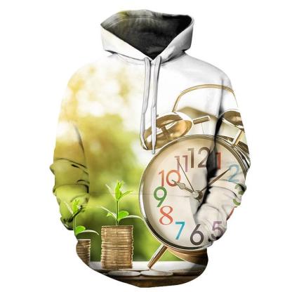 Time's Ticking Save Money 3D - Sweatshirt, Hoodie, Pullover-My 3D Hoodie