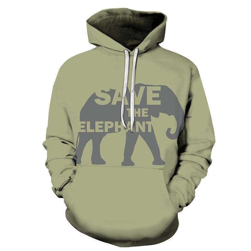 Save The Elephants 3D - Sweatshirt, Hoodie, Pullover-My 3D Hoodie