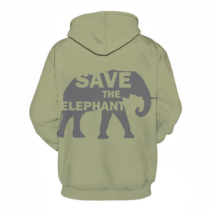 Save The Elephants 3D - Sweatshirt, Hoodie, Pullover-My 3D Hoodie