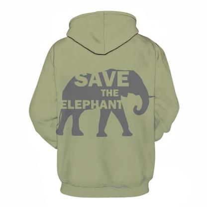 Save The Elephants 3D - Sweatshirt, Hoodie, Pullover-My 3D Hoodie