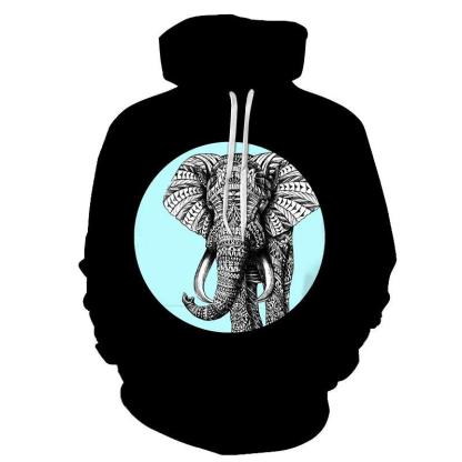 Elephant Print 3D - Sweatshirt, Hoodie, Pullover-My 3D Hoodie