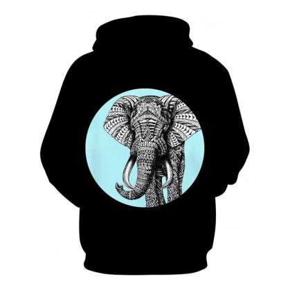 Elephant Print 3D - Sweatshirt, Hoodie, Pullover-My 3D Hoodie